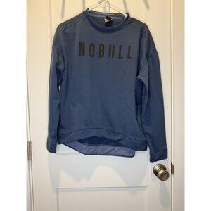 NOBULL Men's Blue Legacy Crewneck Sweatshirt Athletic Training Pullover Medium